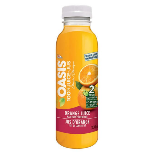Oasis Orange Juice Bottles Case/24 x 300 mL