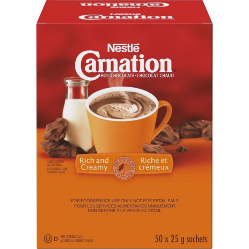 Carnation Hot Chocolate 25 g Singles Box/50