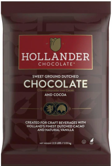 Hollander Sweet Ground Dutched Chocolate Powder Bag/2.5 lb
