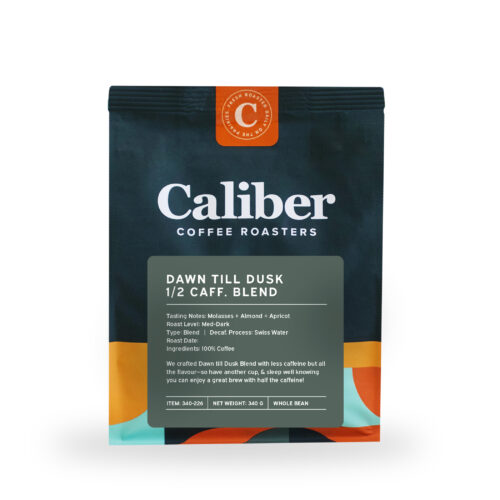 Caliber Dawn till Dusk 1/2 Caff. Blend Beans Bag/340 g