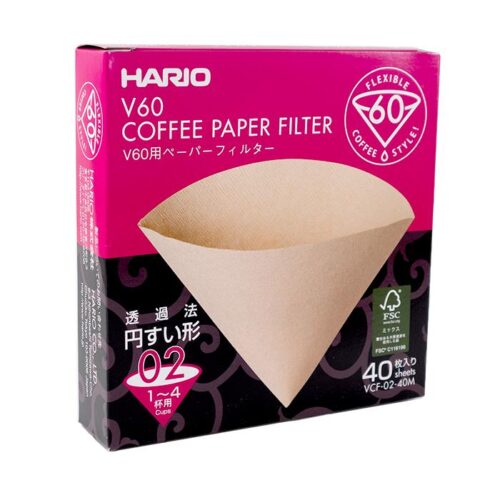 Hario V60-02 Brown Paper Filters Box/40
