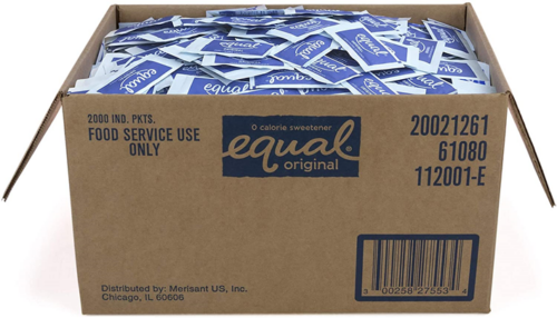 Equal Zero Calorie Sweetener Packets Box/2000