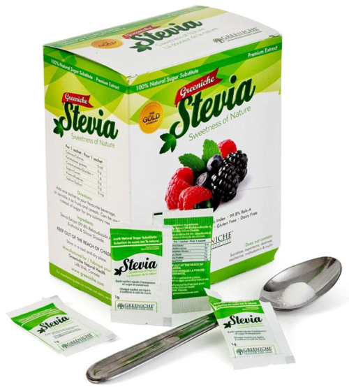 Greeniche Stevia Sweetener Packets Box/100