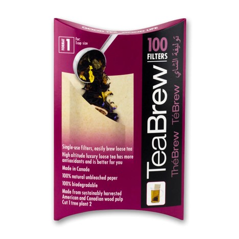 TeaBrew #1 Paper Tea Filters (1 Cup) Package/100