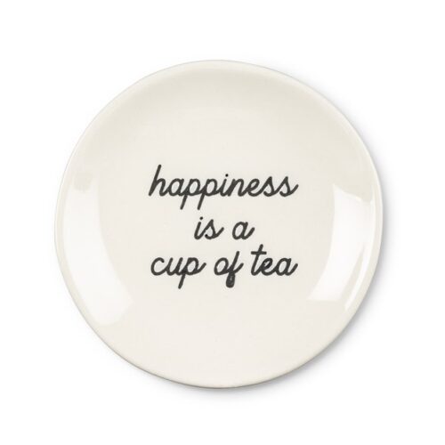 Abbott Teabag Plate – “Happiness Is”