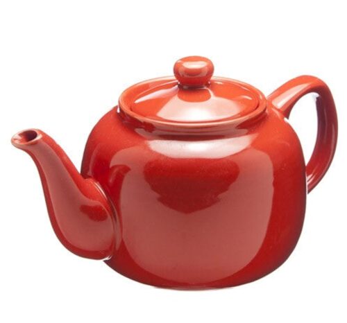 Old Amsterdam Porcelain Works Windsor Teapot Vermillion 6 Cup