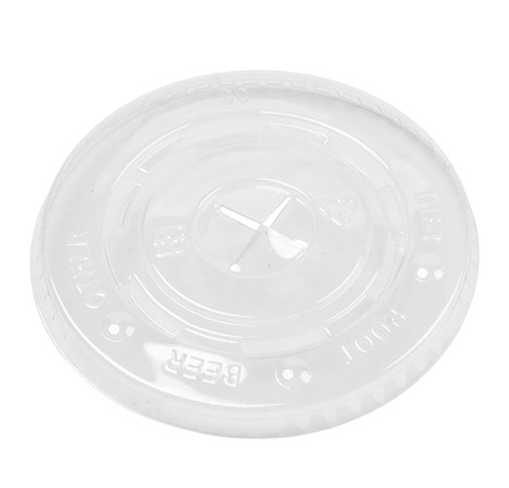 Hy Pax Clear PET Lid w/Straw Slot (for 12-24 oz Cups) Case/1000